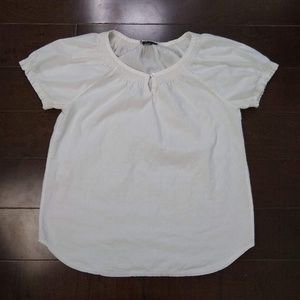 Company One | Petite White Embroidered Shirt
